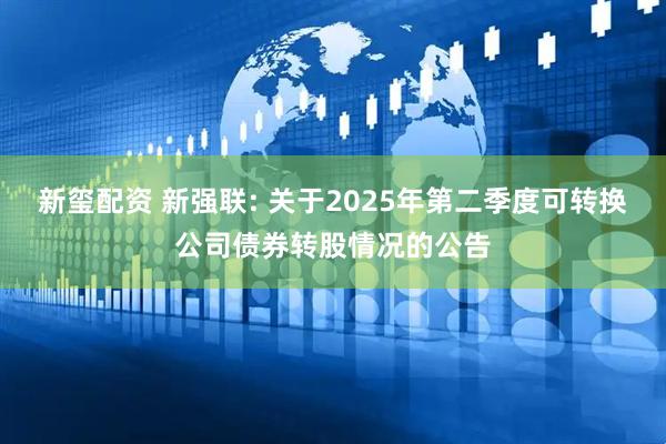 新玺配资 新强联: 关于2025年第二季度可转换公司债券转股情况的公告