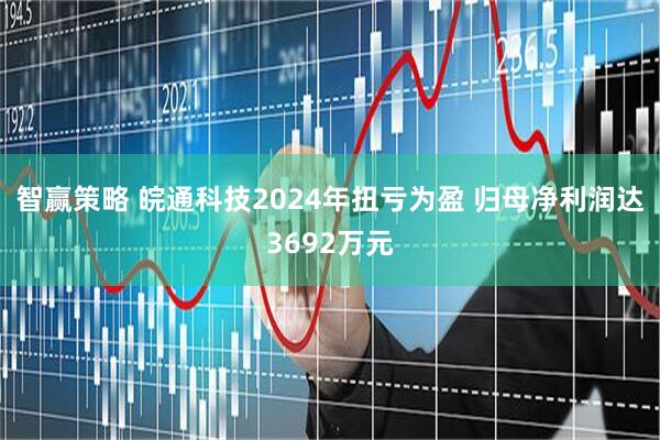 智赢策略 皖通科技2024年扭亏为盈 归母净利润达3692万元